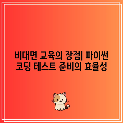 비대면 파이썬 코딩 테스트 교육