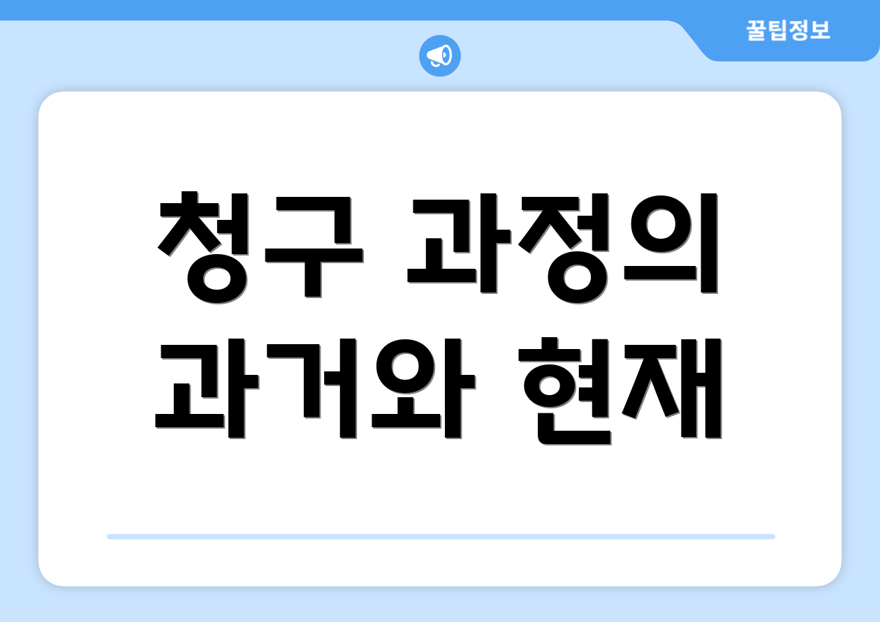 청구 과정의 과거와 현재