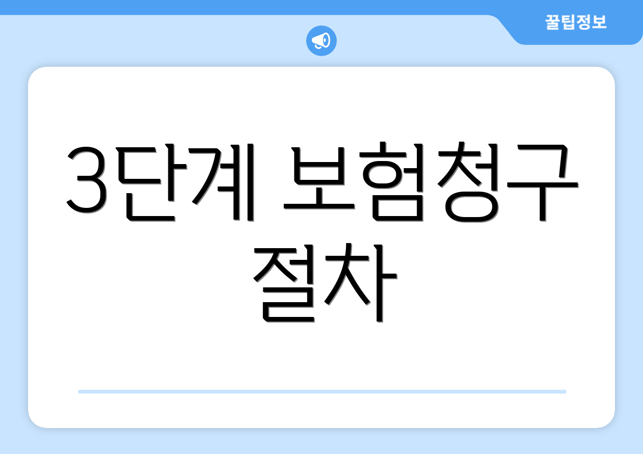 3단계 보험청구 절차