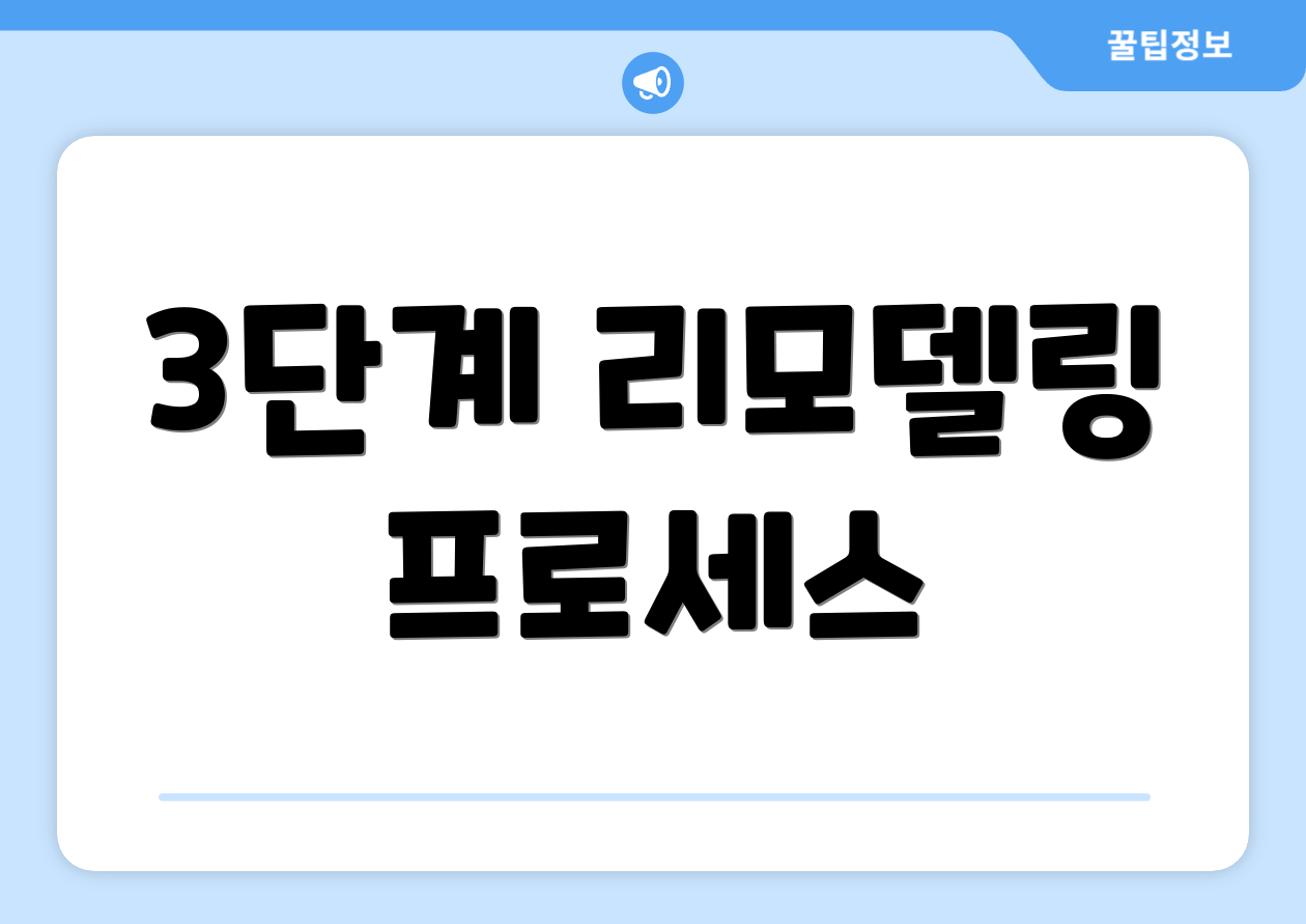 3단계 리모델링 프로세스