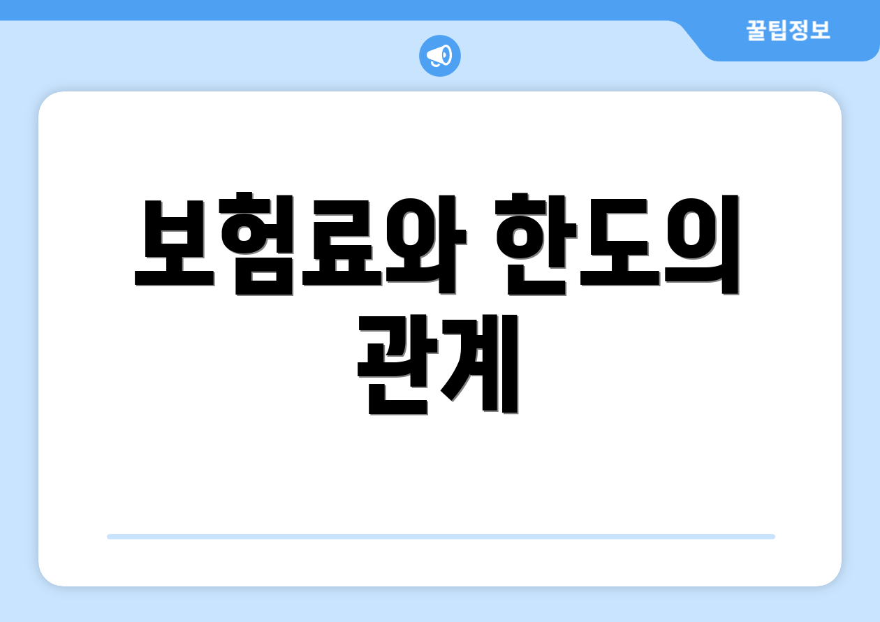 보험료와 한도의 관계