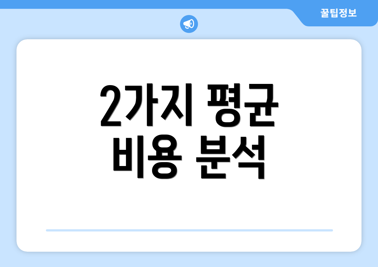 2가지 평균 비용 분석